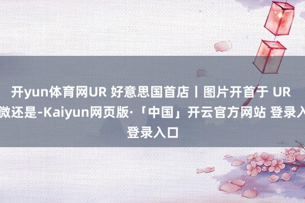 开yun体育网UR 好意思国首店丨图片开首于 UR 官微还是-Kaiyun网页版·「中国」开云官方网站 登录入口