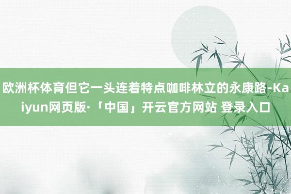 欧洲杯体育但它一头连着特点咖啡林立的永康路-Kaiyun网页版·「中国」开云官方网站 登录入口